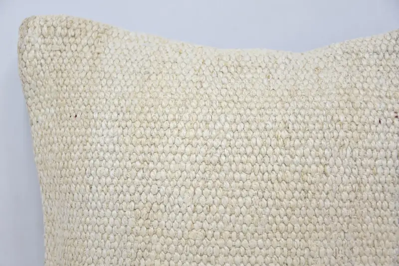 Small Square 12x12 inch Vintage Pillow, Antique Garden Beige Pillowcase - 1