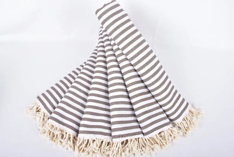 Lightweight Turkish towel, Unique Wedding Gift, 70x40 Cotton Striped Towel, Baby Boy Gift, Turkish towel, Valentines Day Gift For Her, Beach towel - 5