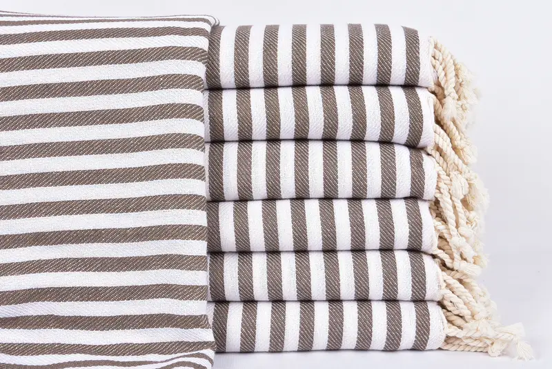 Lightweight Turkish towel, Unique Wedding Gift, 70x40 Cotton Striped Towel, Baby Boy Gift, Turkish towel, Valentines Day Gift For Her, Beach towel - 2