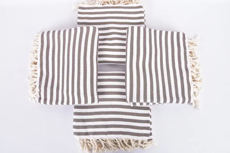 Lightweight Turkish towel, Unique Wedding Gift, 70x40 Cotton Striped Towel, Baby Boy Gift, Turkish towel, Valentines Day Gift For Her, Beach towel - 7
