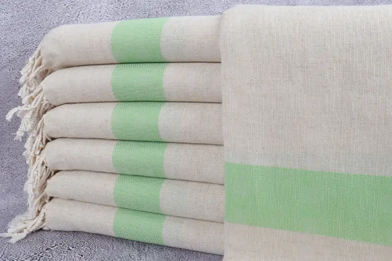 Bridal Shower Favors, Turkish Towel USA, Spa Towel, Turkish beach towel with fringe, Turkish bath towel, 70x36 Linen Striped Towel, Memorial Gift - 1