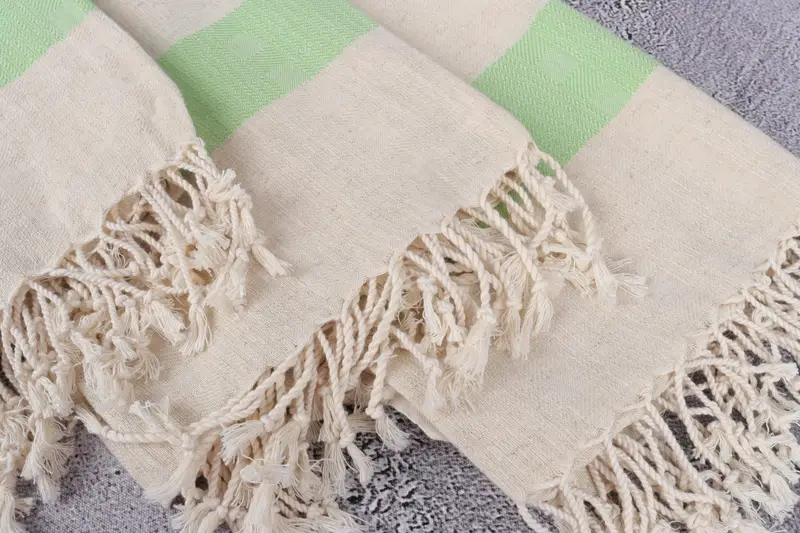 Bridal Shower Favors, Turkish Towel USA, Spa Towel, Turkish beach towel with fringe, Turkish bath towel, 70x36 Linen Striped Towel, Memorial Gift - 5