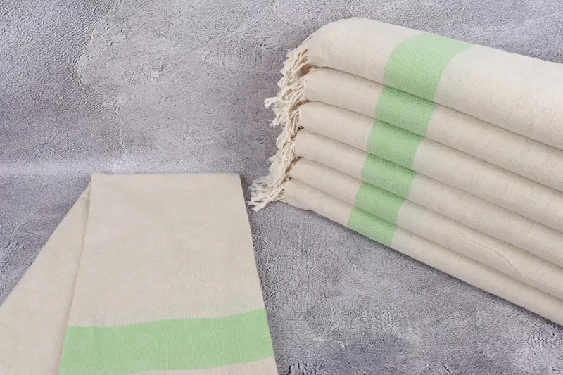 Bridal Shower Favors, Turkish Towel USA, Spa Towel, Turkish beach towel with fringe, Turkish bath towel, 70x36 Linen Striped Towel, Memorial Gift - 2