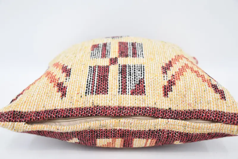 Throw Kilim Pillow, Cushion, Home Decor Pillow, Pet Pillow Cover, 12x12 Red Cushion, Living Room Throw Pillow Cover, Pillow for Sofa - 5