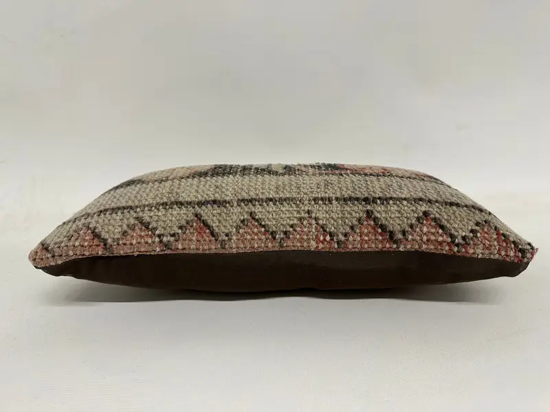 Gift Pillow, 8x16 Beige Pillow Cover, Home Decor Pillow, Vintage Pillow Cover, Nomadic Pillow Case, Cushion Cover, Ethnical Kilim Rug Pillow - 5