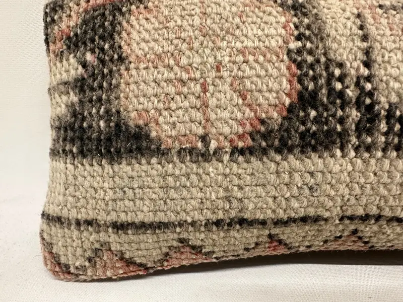 Gift Pillow, 8x16 Beige Pillow Cover, Home Decor Pillow, Vintage Pillow Cover, Nomadic Pillow Case, Cushion Cover, Ethnical Kilim Rug Pillow - 2