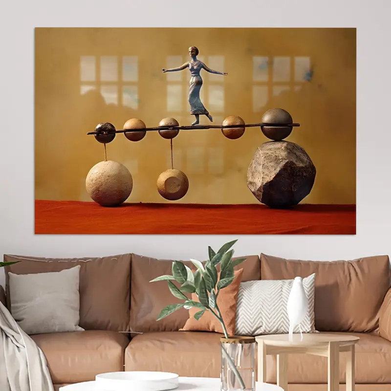 Vidrio impreso elegante: diseño abstracto moderno para oficina y hogar