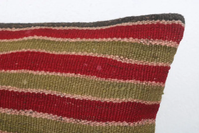 Comfy Throw Cushion Cover, Kilim Cushion Sham, Bench Cushion Case, Pillow, Boho Pillow, Turkish Pillow, 12x20 Red Cushion Case - 5