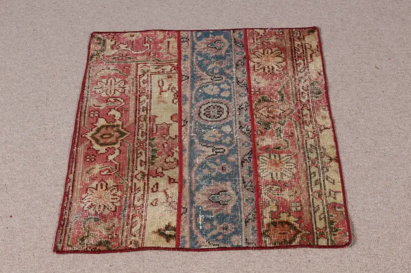 Alfombra Rayas Amarillas, Azules, 60x80cm Diseño Único