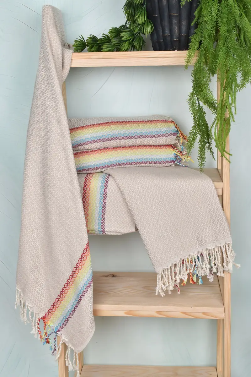 Bachelorette Gifts, Custom Gifts, Eco-friendly Turkish towel for home and travel, Turkish towel, Turkish beach towel, 70x40 Cotton Diamond Towel - 7
