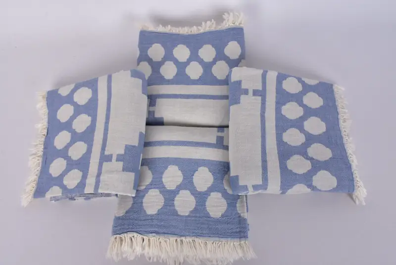 Turkish Towel Set, Peshtemal, Beach towel, Handmade Turkish Towel, Bridesmaid Gift, 70x36 Cotton Geometric Towel, Personalized Bridesmaid Gift - 6