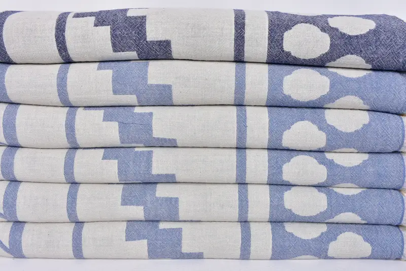 Turkish Towel Set, Peshtemal, Beach towel, Handmade Turkish Towel, Bridesmaid Gift, 70x36 Cotton Geometric Towel, Personalized Bridesmaid Gift - 2