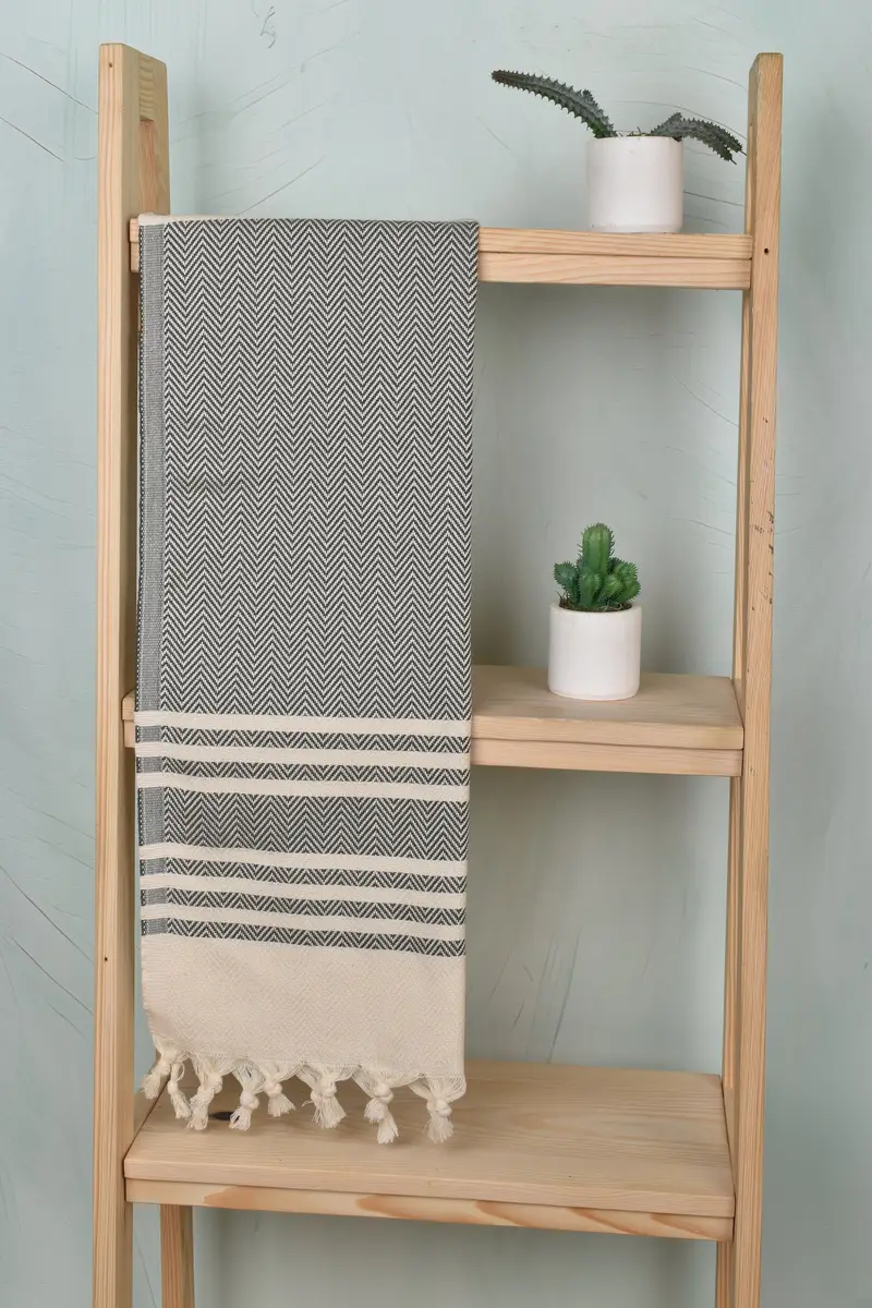 Monogram Turkish Bath Towel, Monogrammed Hand Towel, Personalized Gifts, Wedding Favors, Valentines Day Gift Idea, 36x20 Cotton Herringbone Towel - 8