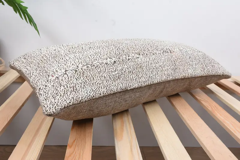 Decorative Bolster Cushion Cover, Gift Pillow, Ethnical Kilim Rug Pillow, Turkish Kilim Pillow, 12x24 White Cushion Case, Pillow - 6