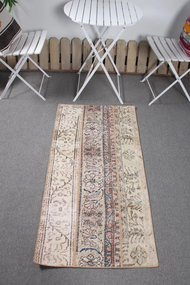 Alfombra Elegante Beige y Naranja, 60x120cm Chic Ikat Design