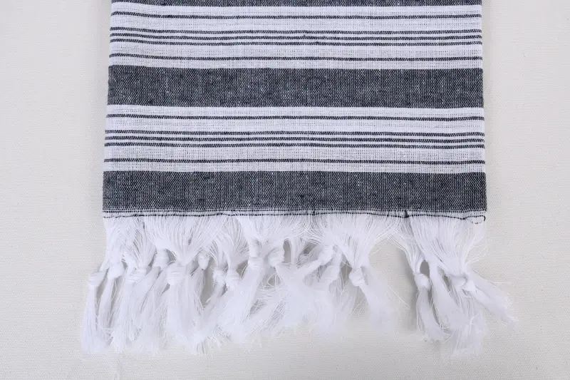 Turkish towel, Monogram Turkish Bath Towel, Quick-dry towel, 70x40 Cotton Striped Towel, Personalized Wedding Gift For Couple, Sand-free towel - 3