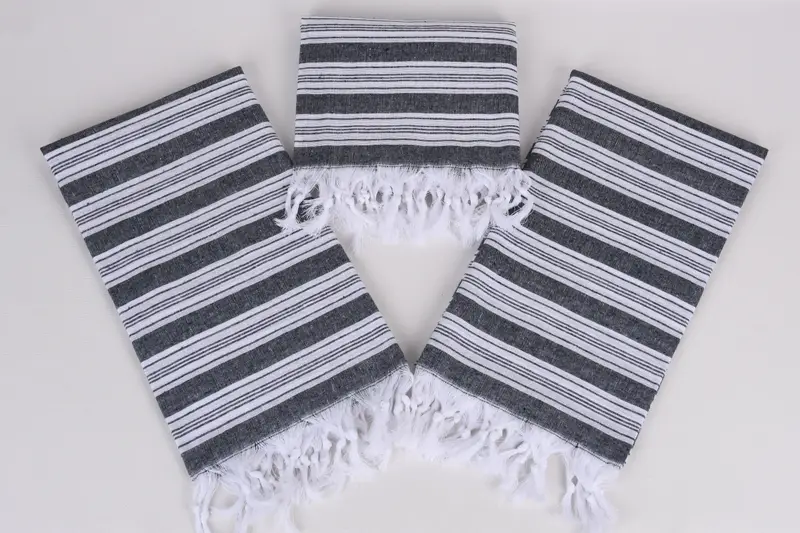 Turkish towel, Monogram Turkish Bath Towel, Quick-dry towel, 70x40 Cotton Striped Towel, Personalized Wedding Gift For Couple, Sand-free towel - 6