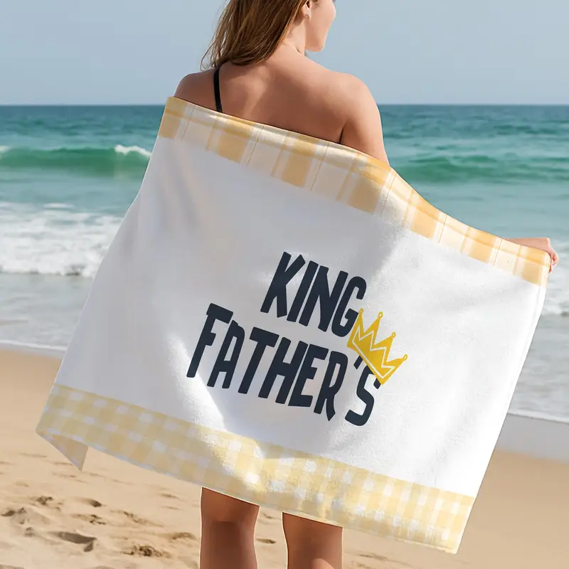 Cotton Beach Towel, Quick-Dry Hand Towel for Beach, Pool, Spa, and Travel - 1