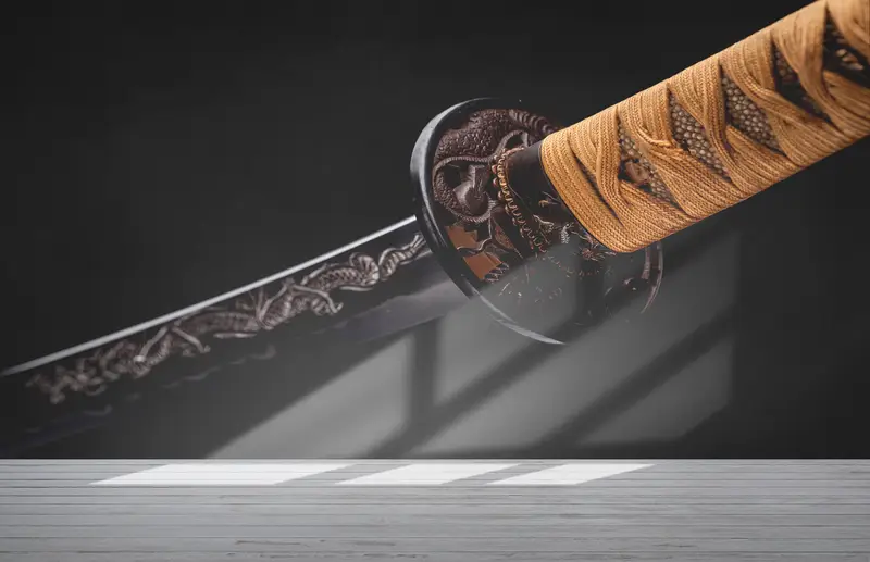 Custom Wall Paper, Asian Katana Wall Print, , Blade Ornament Wall Painting, 3d Wall Paper, Bright Wall Paper, Samurai Wall Poster, - 5