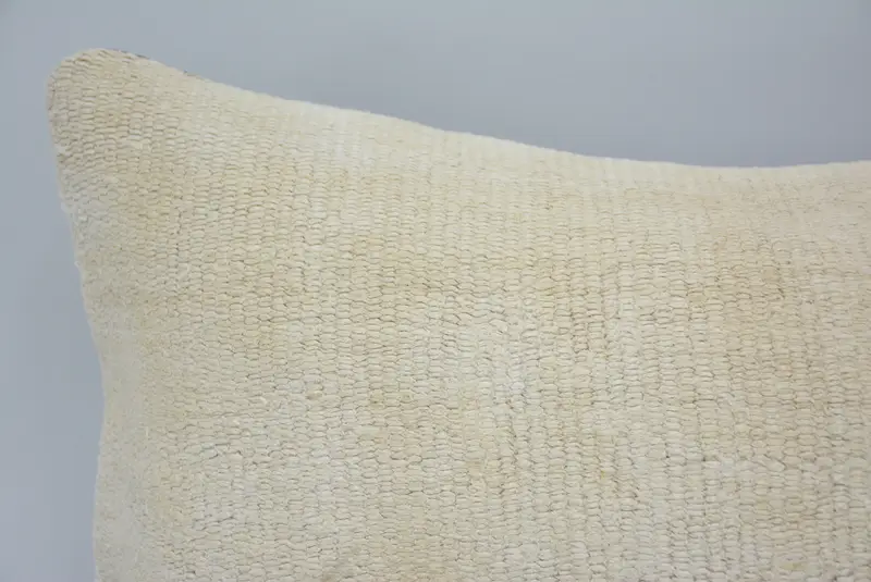 Cotton Cushion Case, Pillow Sham, Pillow for Sofa, Boho Pillow, 12x20 Beige Pillow Cover, Nomadic Pillow Case, Home Decor Pillow - 2