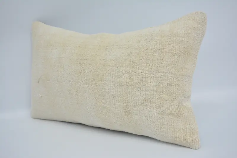 Cotton Cushion Case, Pillow Sham, Pillow for Sofa, Boho Pillow, 12x20 Beige Pillow Cover, Nomadic Pillow Case, Home Decor Pillow - 4