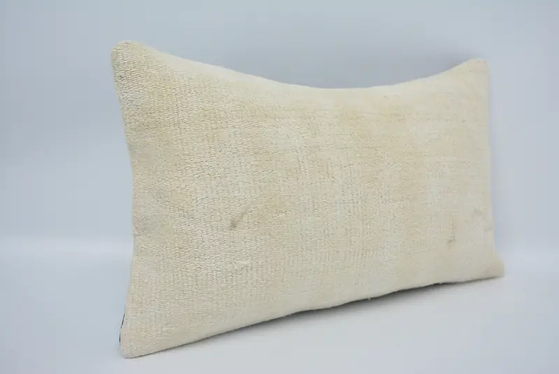 Cotton Cushion Case, Pillow Sham, Pillow for Sofa, Boho Pillow, 12x20 Beige Pillow Cover, Nomadic Pillow Case, Home Decor Pillow - 3