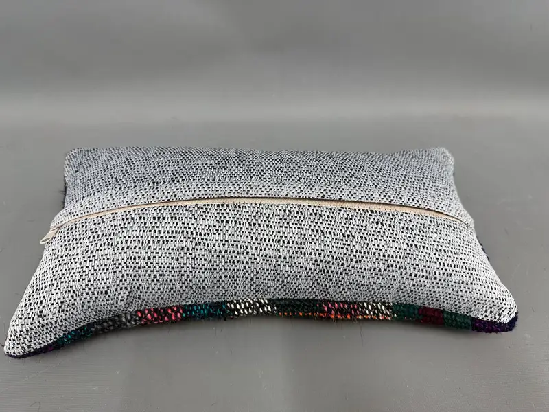 Kilim Pillow Cover, 8x16 Blue Cushion Cover, Cushion Cover, Vintage Pillow, Tapestry Cushion Cover, Boho Pillow Sham Cover - 7