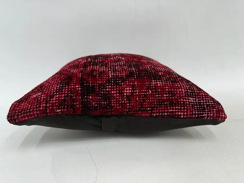 Ethnical Kilim Rug Pillow, 12x12 Red Cushion, Boho Throw Cushion Case, Handmade Kilim Cushion, Cushion, Interior Designer Pillow - 5