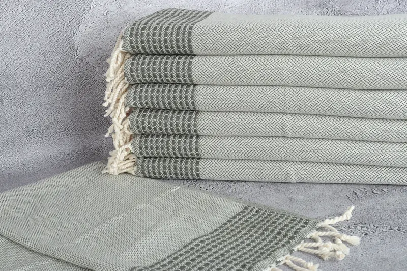 40x20 Cotton Striped Towel, Monogram Hand Towel, Custom Hand Towel, Bachelorette Party Gifts, Turkish Towel Monogram, Personalized Kitchen Towel - 2