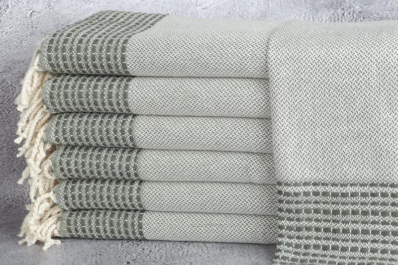 40x20 Cotton Striped Towel, Monogram Hand Towel, Custom Hand Towel, Bachelorette Party Gifts, Turkish Towel Monogram, Personalized Kitchen Towel - 1