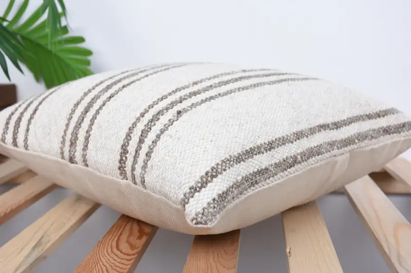Boho Throw Cushion, Antique Pillows, Muted Cushion Cover, Boho Pillow Sham Cover, 16x16 White Pillow Case, Interior Designer Pillow, Cushion Case - 6