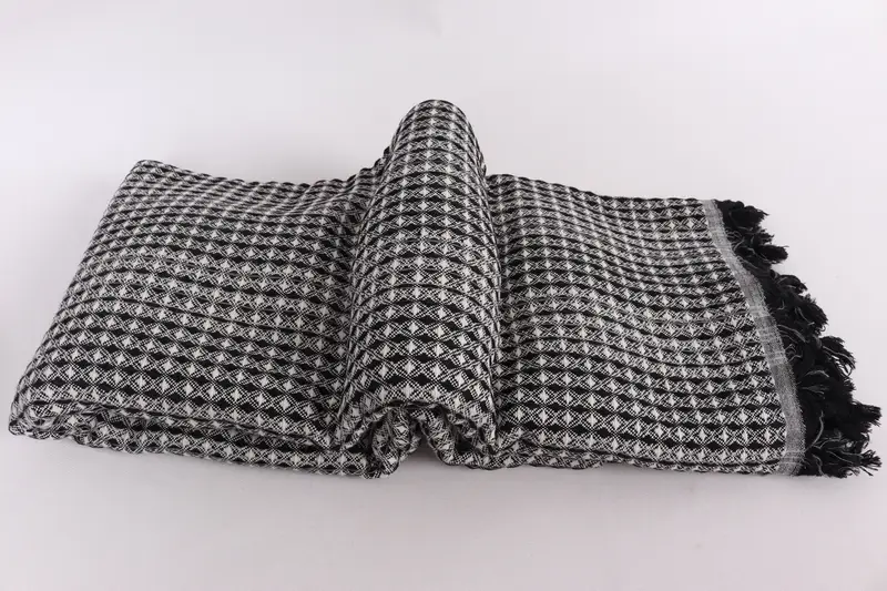 Bachelorette Party Gifts For Bride, Organic Throw, 96x70 Cotton Striped Towel, Monogram Blanket, Woven Throw Blanket, Turkish Blanket, Memorial Gift - 6