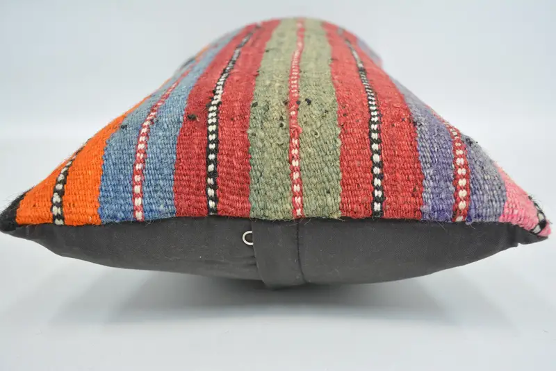 Pillow Cover, Kilim Cushion Sham, Gift Pillow, Outdoor Patio Pillow Cover, Ethnical Kilim Rug Pillow, 12x24 Red Pillow Case, Accent Throw Pillow - 5