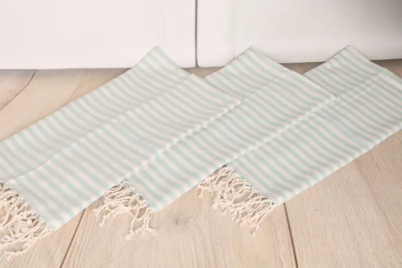Personalized Hand Towel, Personalized Kitchen Towel, Gift For The Home Decor, Welcome Wedding Gift, 40x24 Cotton Striped Towel, Custom Hand Towel - 6