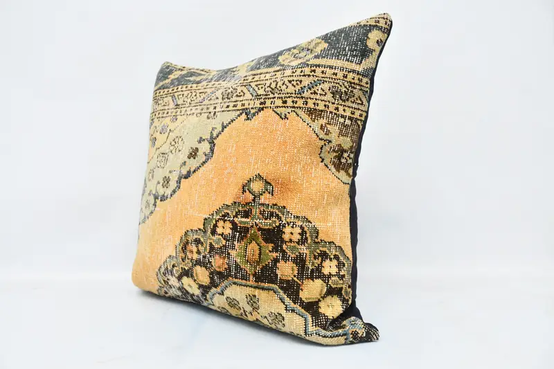 Kilim Pillow, One Of A Kind Pillow, Outdoor Cushion Cover, Gift Pillow, Throw Kilim Pillow, 28x28 Brown Pillow Case, Pillow Case - 4