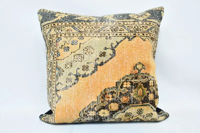 Kilim Pillow, One Of A Kind Pillow, Outdoor Cushion Cover, Gift Pillow, Throw Kilim Pillow, 28x28 Brown Pillow Case, Pillow Case - 1