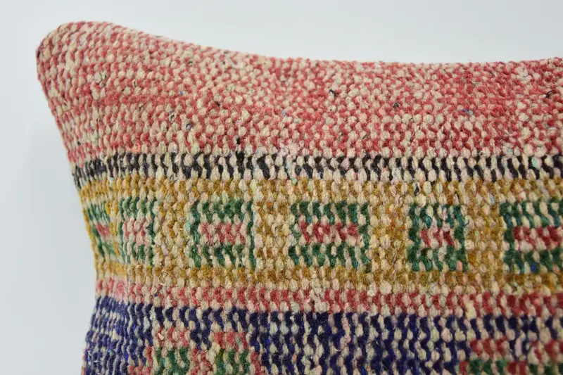 Pillow Sham, Christmas Pillow Case, Kilim Cushion Sham, Shabby Chic Cushion, Accent Cushion Case, Gift Pillow, 12x20 Blue Pillow, Pillow for Sofa - 2