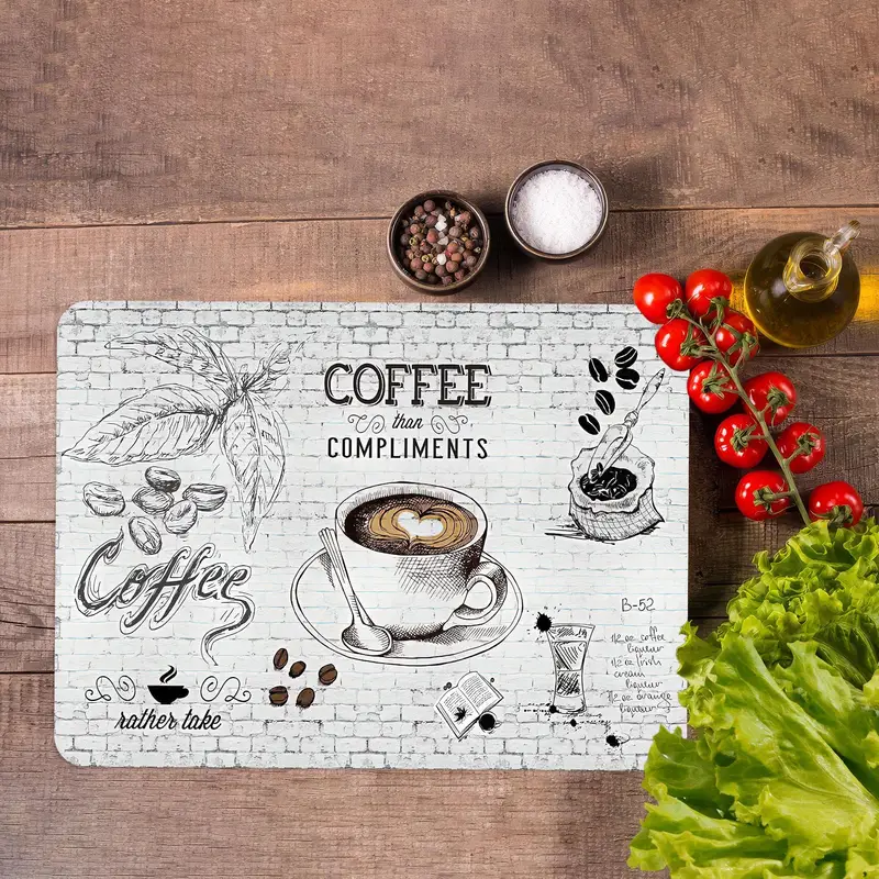 Temperli Cam Kesim Tahtası, Modern Tasarım, Kaymaz Ayaklar