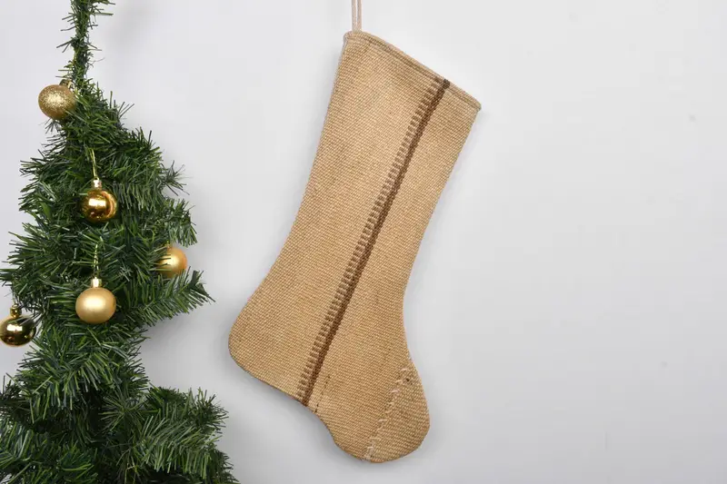 Festive Christmas Ornaments Pattern, 7 Inch Holiday Stocking