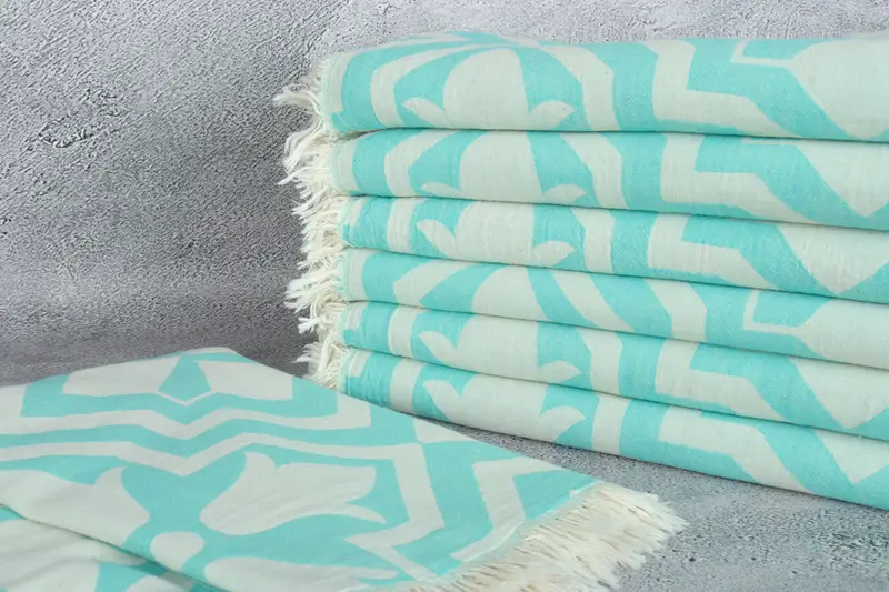 Bridesmaid Gift, Bachelorette Towel, Lightweight Turkish towel, Bridal Shower Favor, 68x36 Cotton Tulip Patterned Towel, Custom Wedding Gifts - 3