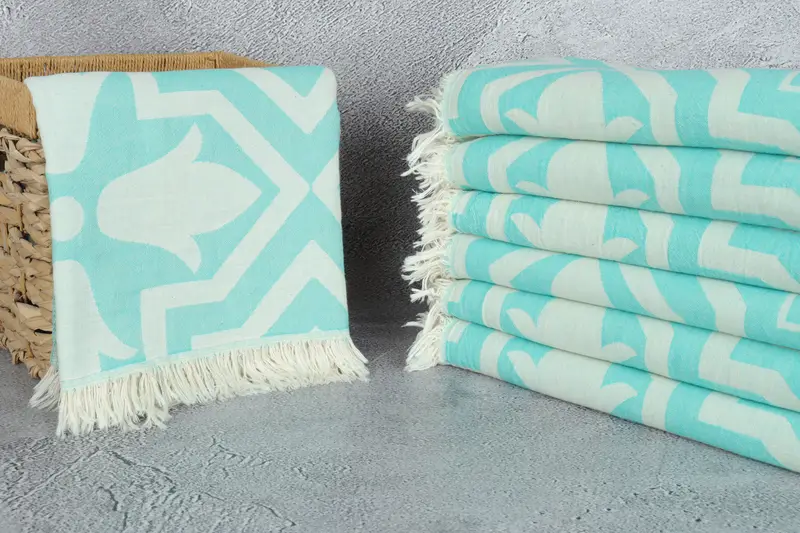 Bridesmaid Gift, Bachelorette Towel, Lightweight Turkish towel, Bridal Shower Favor, 68x36 Cotton Tulip Patterned Towel, Custom Wedding Gifts - 4