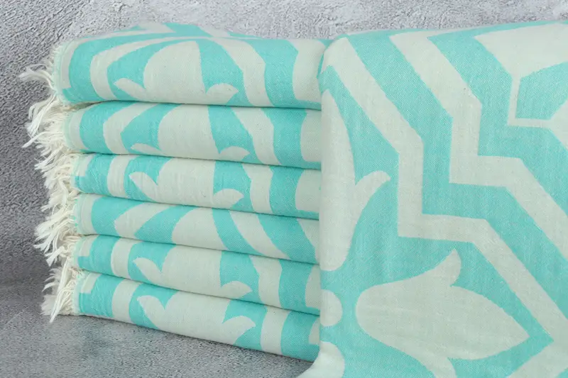 Bridesmaid Gift, Bachelorette Towel, Lightweight Turkish towel, Bridal Shower Favor, 68x36 Cotton Tulip Patterned Towel, Custom Wedding Gifts - 2