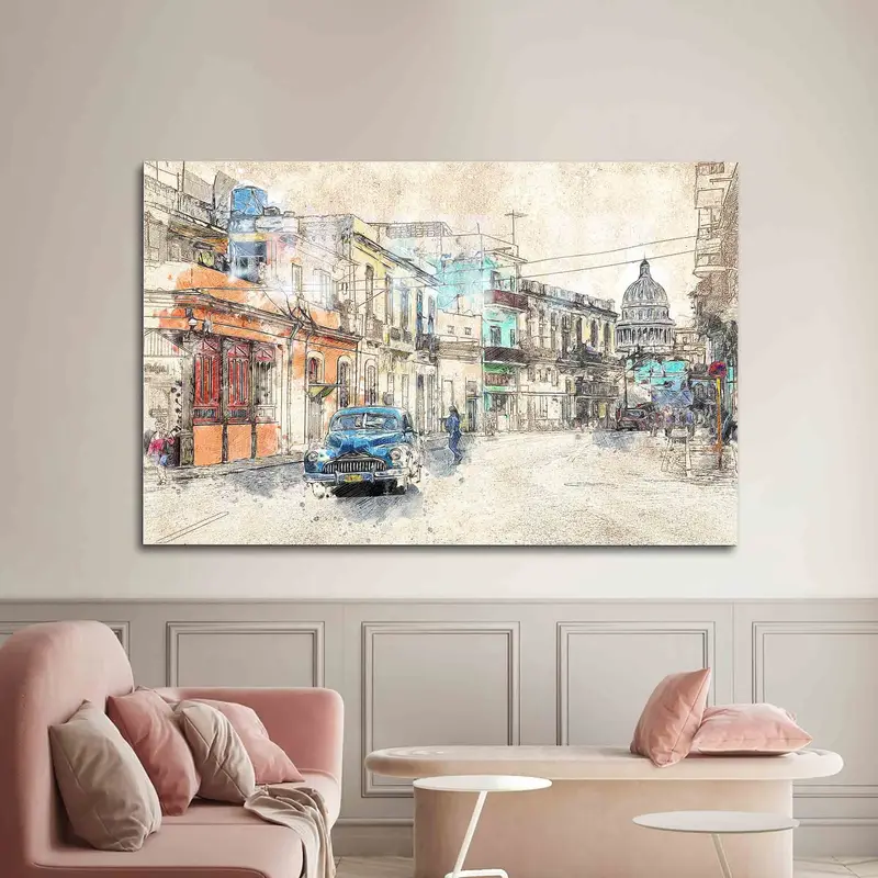 アーバン エレガンス: 都市建築デザインを備えたプリント ガラス