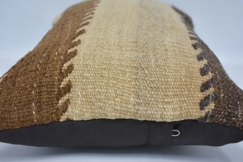 Antique Pillows, 12x20 Beige Pillow Case, Ethnical Kilim Rug Pillow, Luxury Pillow Sham, Cushion Case, Sustainable Cushion Cover, Home Decor Pillow - 5