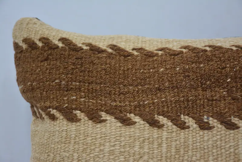 Antique Pillows, 12x20 Beige Pillow Case, Ethnical Kilim Rug Pillow, Luxury Pillow Sham, Cushion Case, Sustainable Cushion Cover, Home Decor Pillow - 2