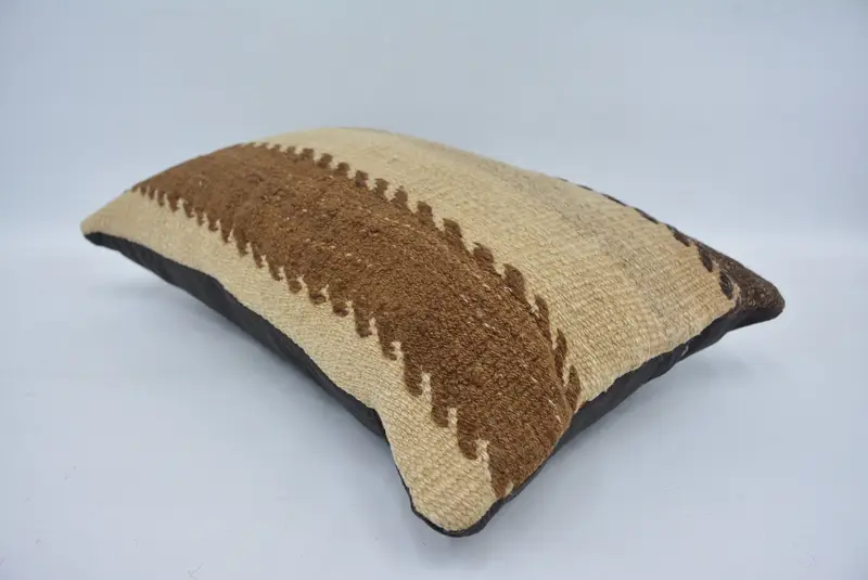 Antique Pillows, 12x20 Beige Pillow Case, Ethnical Kilim Rug Pillow, Luxury Pillow Sham, Cushion Case, Sustainable Cushion Cover, Home Decor Pillow - 6