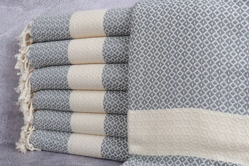 Wedding Gifts Towel, Valentines Day Gift, Absorbent Turkish towel, 70x40 Cotton Geometric Towel, First Wedding Anniversary Gift, Personalized Gifts - 1
