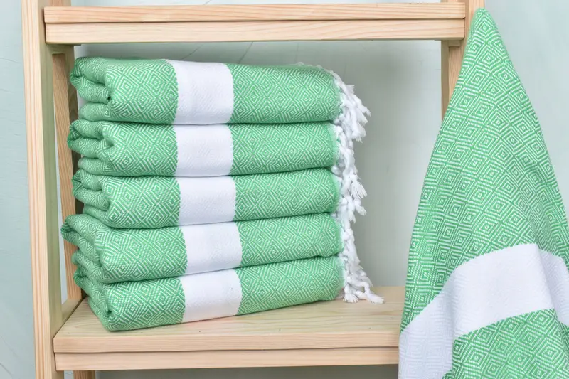 Memorial Gift Organic Cotton Towel, Green, 40x71 Inches