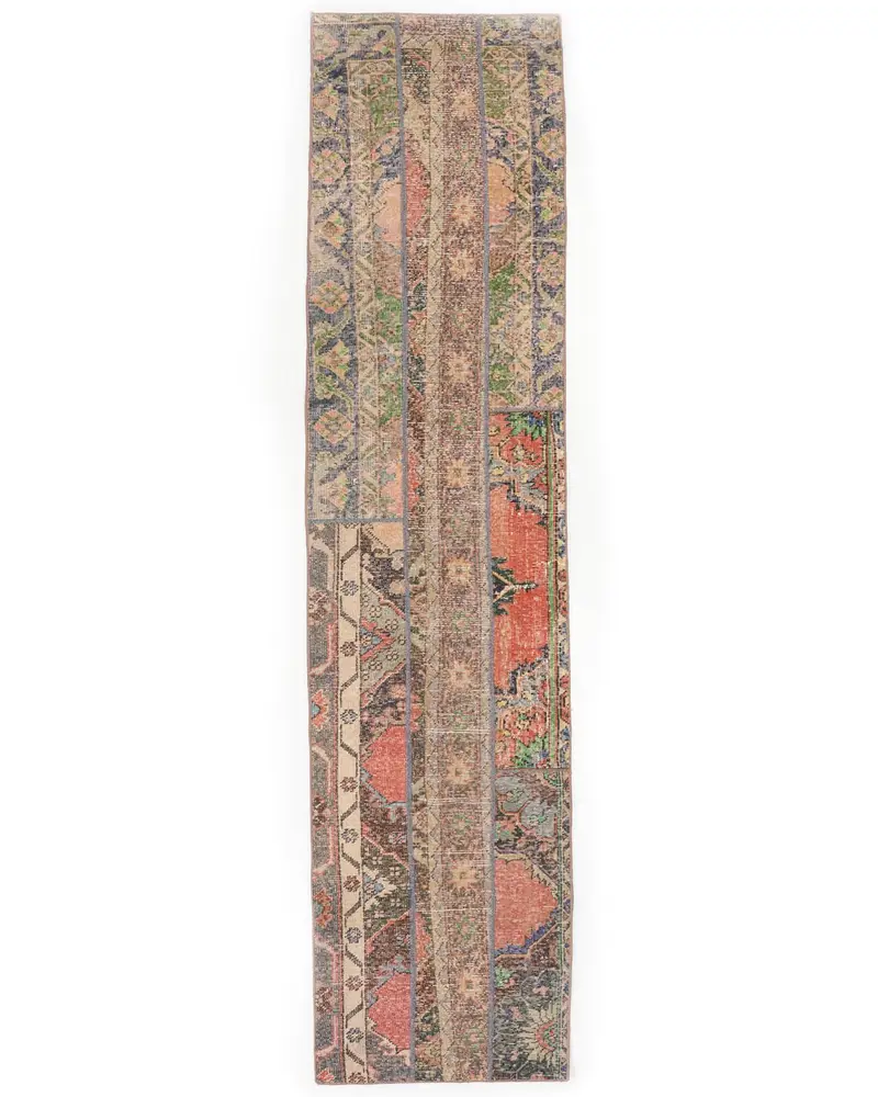 Red & Blue Rug, 1,9x9,4 ft Elegant Flooring