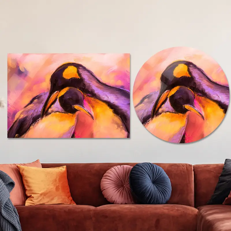 Modern Soyut Penguen Kanvası: Penguen Severler için Eşsiz Sanat